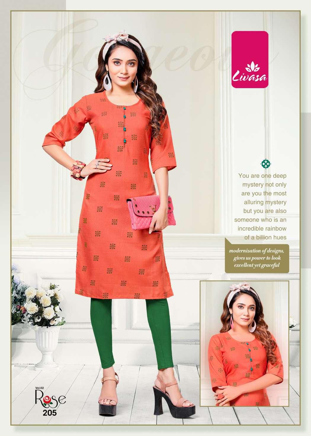 Livasa Rose 2 Cotton Printed Regular Wear Kurti Collection
